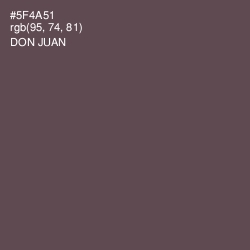 #5F4A51 - Don Juan Color Image